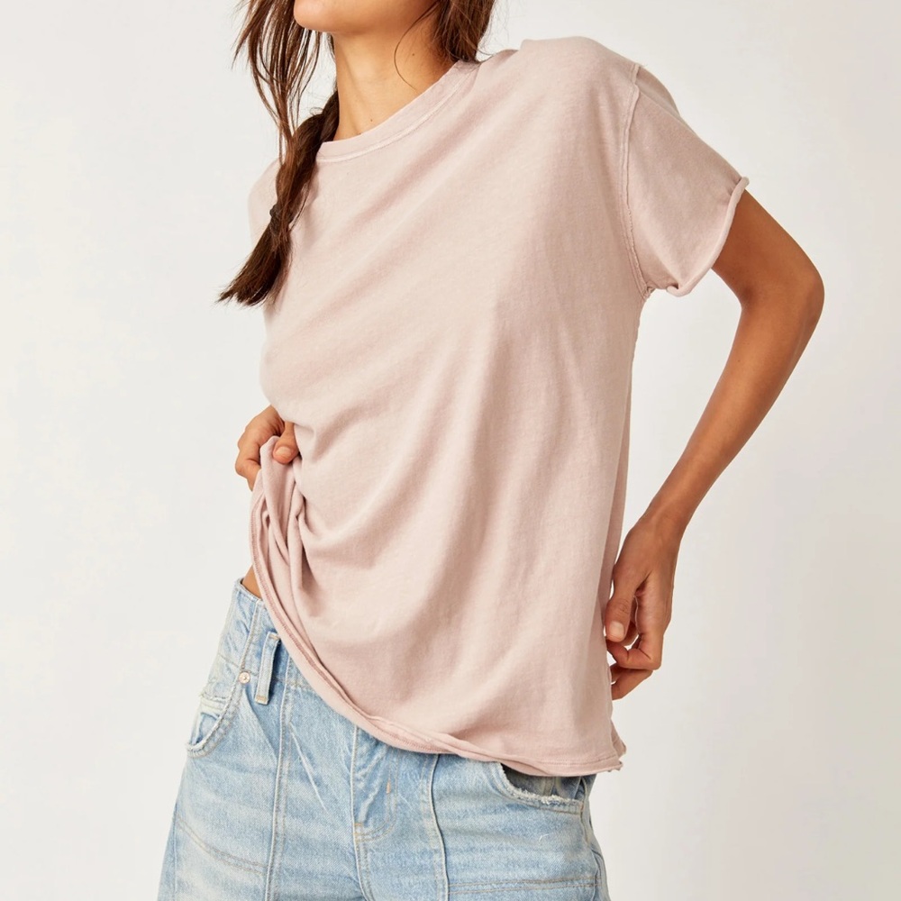 We The Free Light Pink Short Sleeve Tee